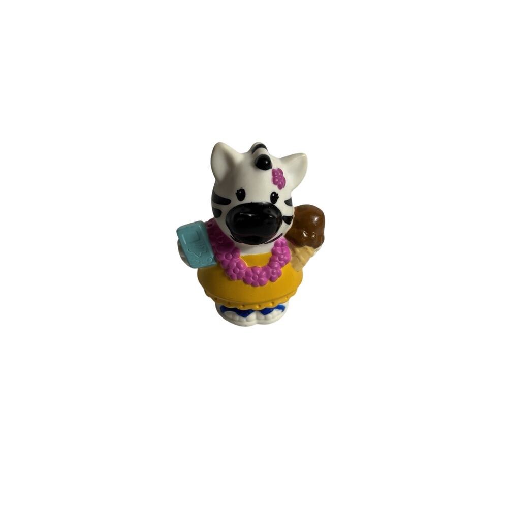Fisher Price Little People Animalville Bonnie Zebra with Ice Cream Very Rare